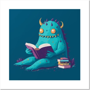 Happy Reader Monster Posters and Art